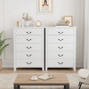 Garvee Farmhouse 5 Dresser for Bedroom, 45.2" Tall Dresser, Vertical Drawer with Storage, Freestanding Wooden Closet Storage Chest for Bedroom, White - 2 of 4