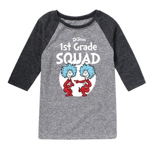 Boys' - Dr. Seuss - 1st Grade Squad Thing 1 and Thing 2 Raglan Graphic T-Shirt - 1 of 4