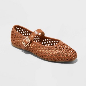 Women's Sylvia Woven Mary Jane Ballet Flats with Memory Foam Insole - Universal Thread™ - 1 of 4