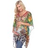 Maternity Animal Print Caftan with Tie-up Neckline - One Size Fits Most - White Mark - 2 of 3