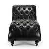PAGED Modern Indoor Tufted Accent Lounge Chair with Birch Legs,Armless Long Chaise Sleeper Chair for Living Room,Bedroom - 3 of 4