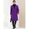 Lars Amadeus Men's Winter Single-Breasted Notched Lapel Long Overcoat - 3 of 4