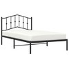 vidaXL Twin XL Metal Bed Frame with Headboard, Sturdy Steel, Black, No Mattress - 2 of 4