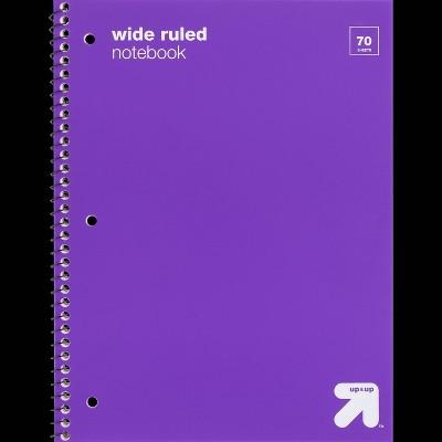 Photo 1 of (22 pack) Wide Ruled 1 Subject Flexible Plastic Cover Spiral Notebook - up & up™