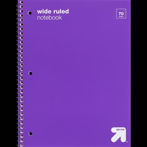 Wide Ruled 1 Subject Flexible Plastic Cover Spiral Notebook - up&up™ - 1 of 3