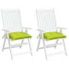vidaXL Outdoor Chair Cushions 2 pcs Bright Green, 19.7"x19.7"x2.8", Polyester Oxford Fabric, Comfortable Fill Material, Easy Clean - 4 of 4