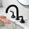 CLIHOME Hexagon 8 in. Widespread Double-Handle 3-Hole Brass Bathroom Sink Faucet With Hose - 2 of 4