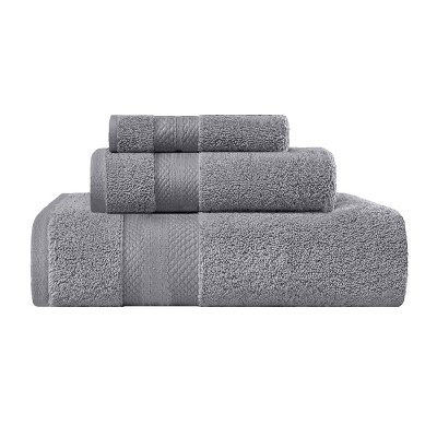Luxury Cotton Heavyweight Solid Plush Towel Set by Blue Nile Mills