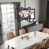 22" Modern Black Geometric 6-Light Chandelier ¨C Industrial Metal Pendant Light Fixture for Living Room, Dining Room, or Kitchen (Bulb Not Included) - 3 of 4