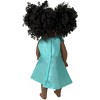 Doll Clothes Superstore Handmade Mint Bow Dress with Flower Appliqué for 18-Inch Dolls - 4 of 4
