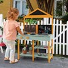 Costway Kids Kitchen Playset Outdoor Mud Kitchen with Root Viewer Planter Removable Sink - 2 of 4