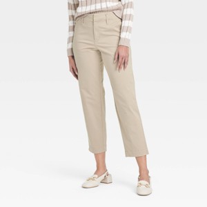 Women's High-Rise Tapered Ankle Chino Pants - A New Day™ - 1 of 3