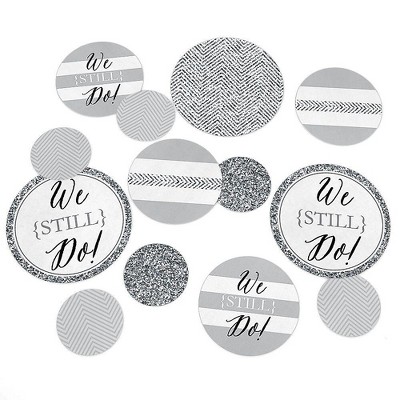 Big Dot of Happiness We Still Do - Wedding Anniversary Giant Circle Confetti - Anniversary Party Decorations - Large Confetti 27 Count