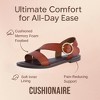 CUSHIONAIRE Lisbon Strappy Flat Sandals for Women 2025 with Adjustable Ankle Strap and Stylish Bold Buckle Accent Dressy Sandals - 2 of 4