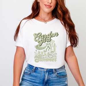 Simply Sage Market Garden Girl Summer Garment Dyed Tee - 1 of 4