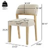 Christopher Knight Home Xayah Modern Rubberwood Upholstered Dining Chairs (Set of 2) - 3 of 4