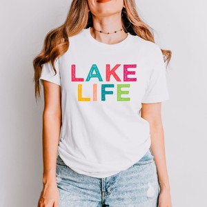 Simply Sage Market Lake Life Colorful Short Sleeve Tee - 1 of 4
