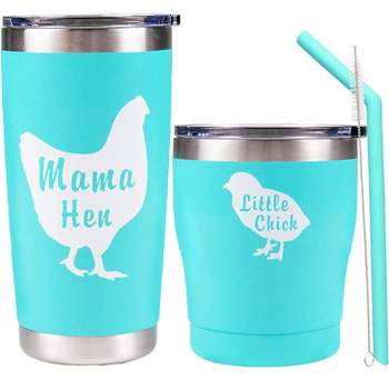 DORADREAMDEKO Mama Hen Mug Tumbler Gift - Blue