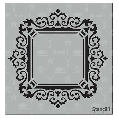 Stencil1 Rococo Frame - Stencil 5.75" x 6"