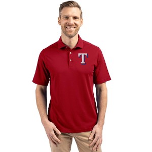 Texas Rangers Cutter & Buck Virtue Eco Pique Recycled Mens Big and Tall Polo - 1 of 1
