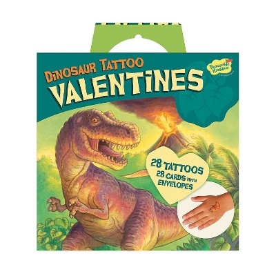 MindWare Dinosaur Tattoo Super Fun Valentine Pack - 28 Cards, 28 Envelopes