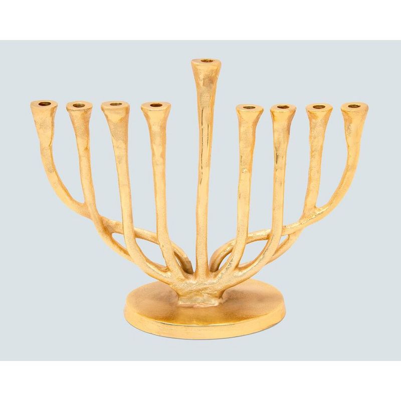 Classic Touch Gold Brass Menorah, 3 of 4