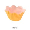 Unique Bargains Cupcake Liners Small Flower Shape Baking Cup Liners Greaseproof Paper 1.77"x1.97" 200 Pcs - 4 of 4