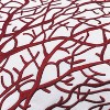 RightSide Designs Fan Coral Red and White Indoor/Outdoor Throw Pillow - 2 of 4