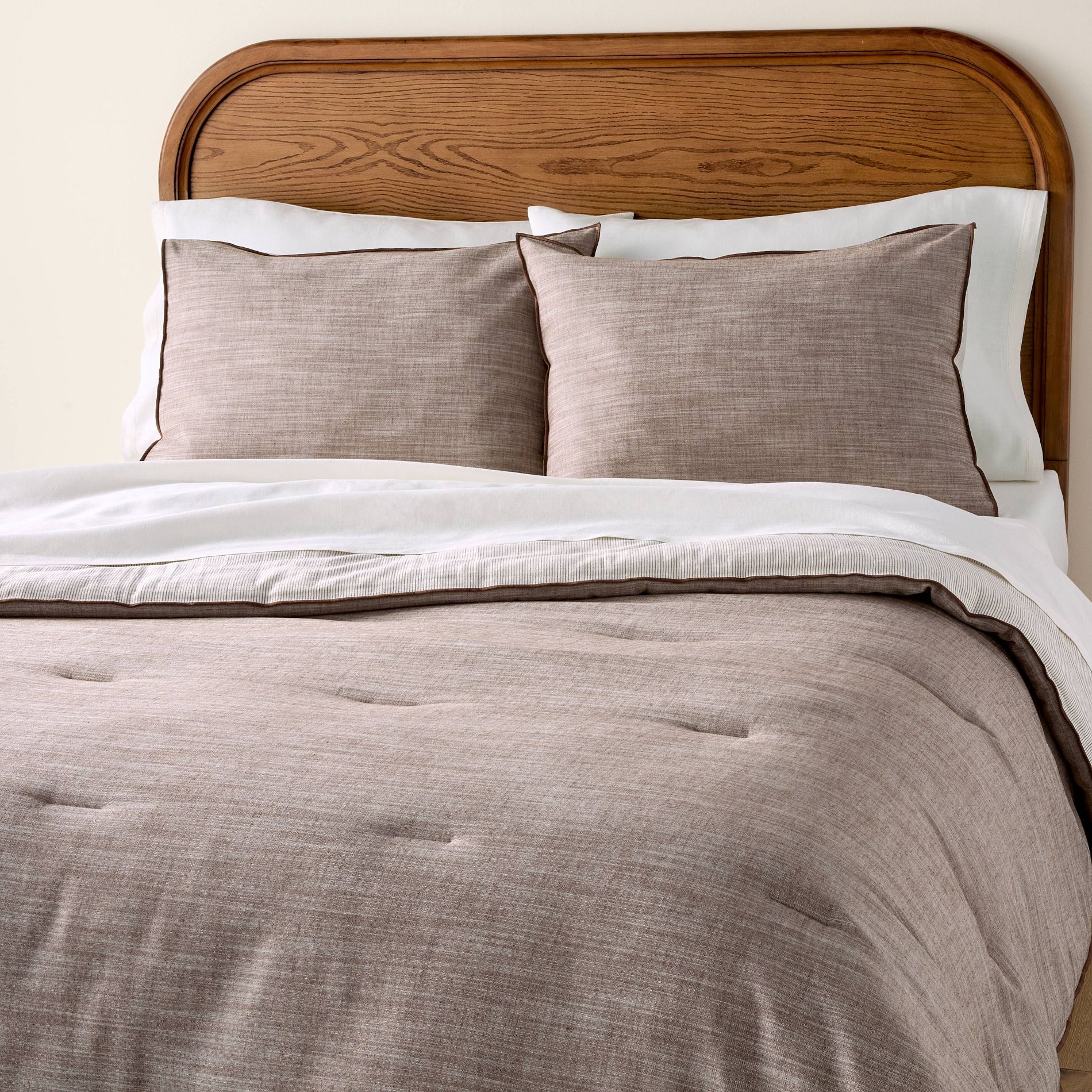 3pc Full/Queen Reversible Comforter Set Brown - Hearth & Hand™ with Magnolia