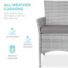 Best Choice Products 5-Piece Indoor Outdoor Wicker Patio Dining Table Furniture Set w/ Umbrella Cutout, 4 Chairs - 4 of 4
