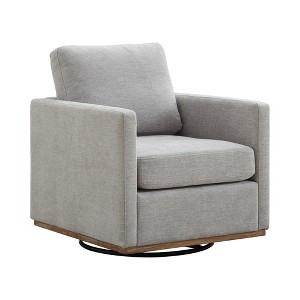 Lyngins Chenille Square Swivel Accent Chairs,Upholstered Arm Chairs for Living Room,Bedroom - 1 of 4