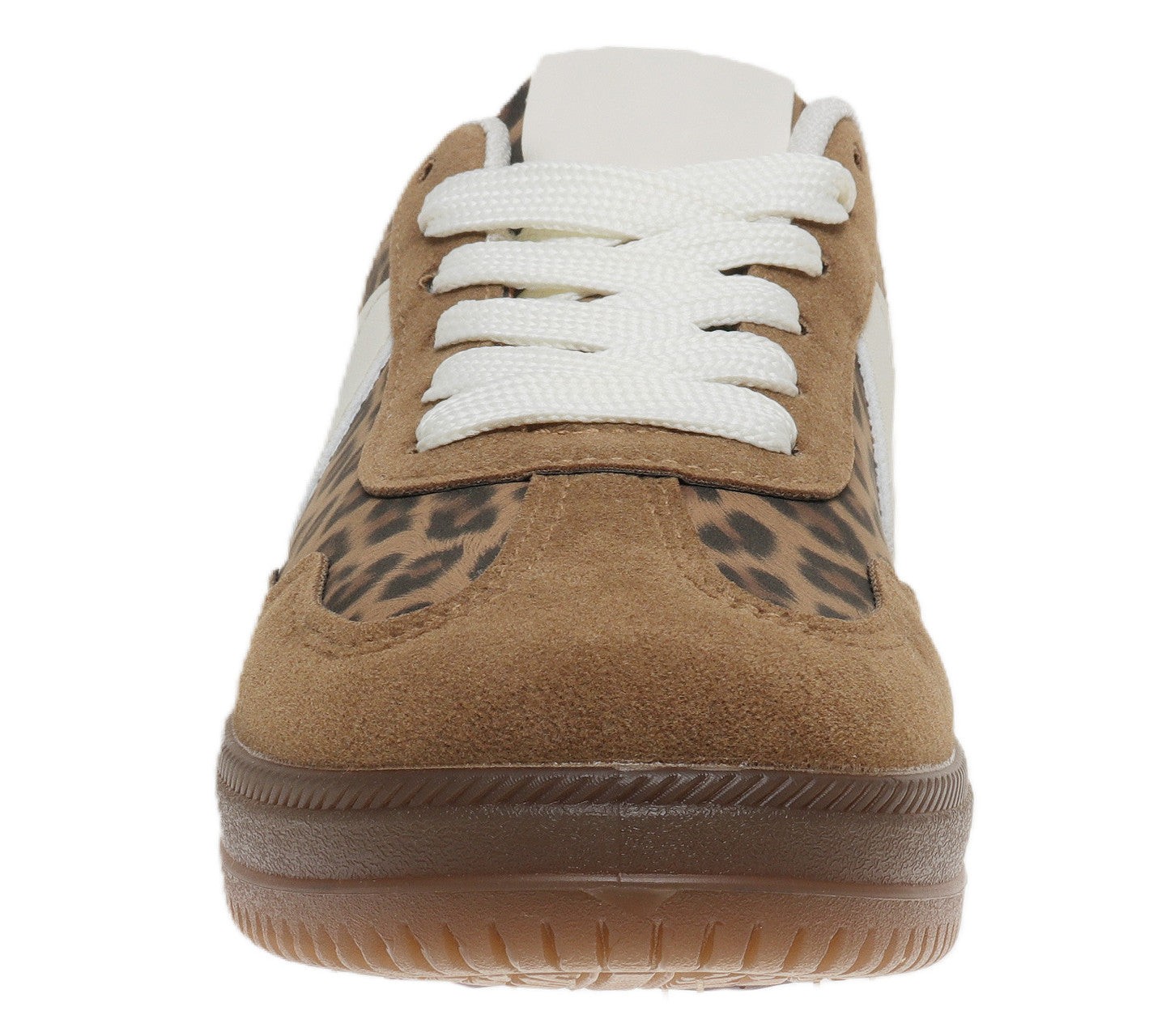 Женские кроссовки Outwoods Giana 5 Leopard Print Gum Sole Lace Up Fashion Sneakers- Mocha, цвет: Леопардовый — фото 4