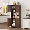 Storage Cabinet with Adjustable Shelves and Glass Doors ,Cupboard for Living Room,Freestanding Kitchen Pantry Cabinet,Bathroom Cabinet - 2 of 4