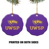 University of Wisconsin-Stevens Point Primary Logo Porcelain Scalloped Holiday Christmas Tree Ornament - 2 of 4