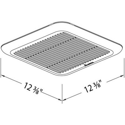 White Galvanized Steel Energy Star Ceiling Mount Exhaust Fan