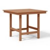 WestinTrends Ashore Outdoor HDPE 36" Square Patio Dining Table with Umbrella Hole - 4 of 4