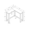 FONTOI L-shaped Side Table, Corner Table, Console Table for Living Room, Bedroom, Narrow Space, Entryway, Grey, 35.5"*32"*35.5" - 3 of 4
