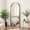 Aluminum Alloy Rounded Arch Full Body Mirror with Imitation Electroplating, 180x80x5cm (Deep, No Bracket) - 3 of 3