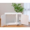 30" Litter Box Shell Hidden Litter Box Furniture Cabinet Wooden Cat Litter Cabinet Indoor Cat Washroom Home Decorative - 3 of 4