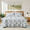 Peace Nest Soft Printed Coverlet Set Floral Geometric Bedspread, Modern Reversible Quilt and Shams Set - 2 of 4