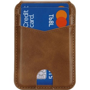 Nakedcellphone BiFold Magnetic Flip Wallet RFID Credit Card ID Holder for iPhone (Compatible with MagSafe Case) - Holds 5 Cards - 1 of 4