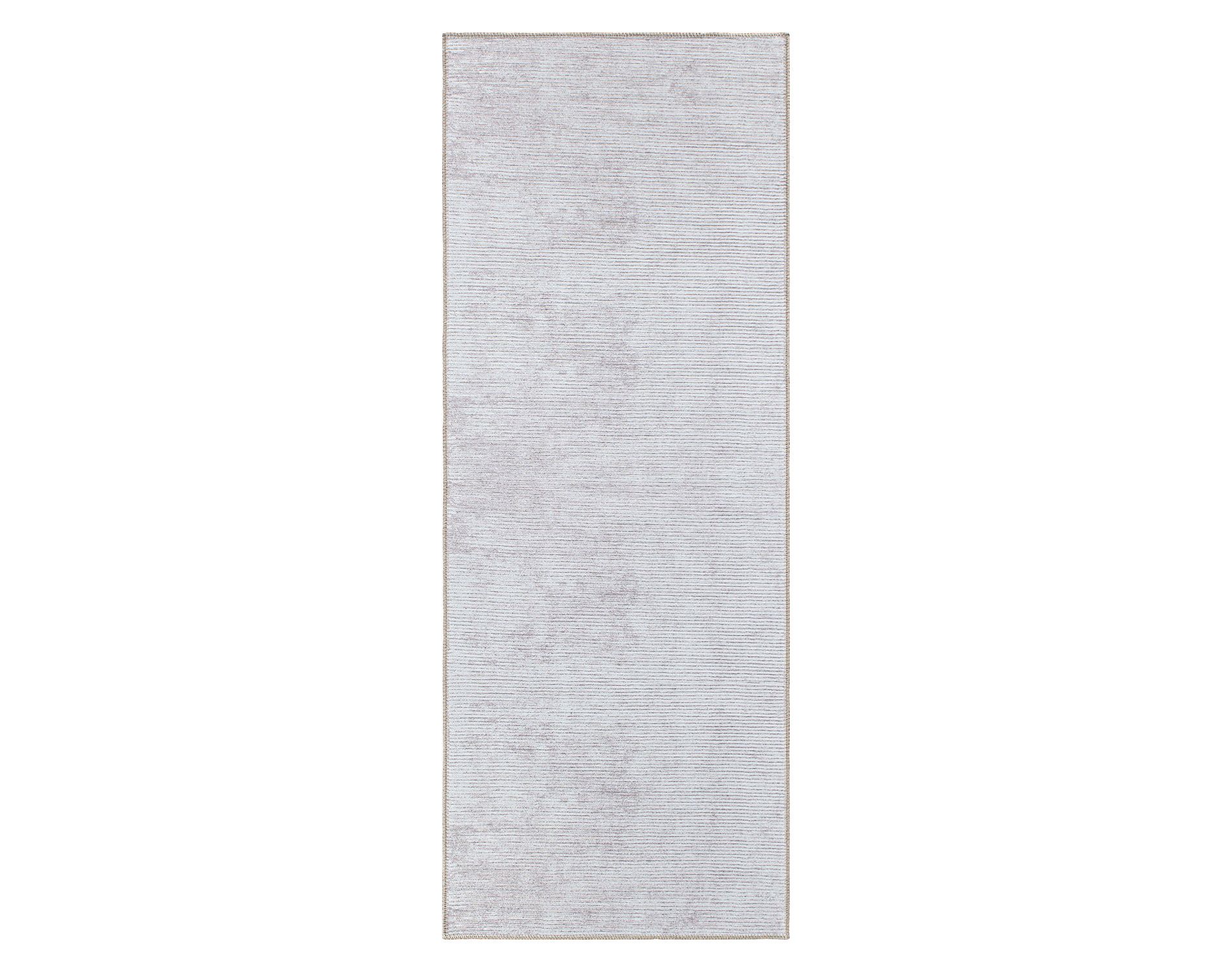 World Rug Gallery Contemporary Distressed Stripe Machine Washable 2'6"x7' Ivory Runner Rug:  Flat Pile,  Stain-Resistant
