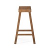 HomeRoots 27" Natural Solid Wood Backless Counter Height Bar Chair - 4 of 4
