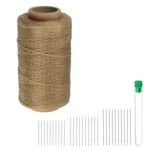 Unique Bargains Wear-Resistant Polyester Embroidery Waxed Thread with Needles - 1 of 4