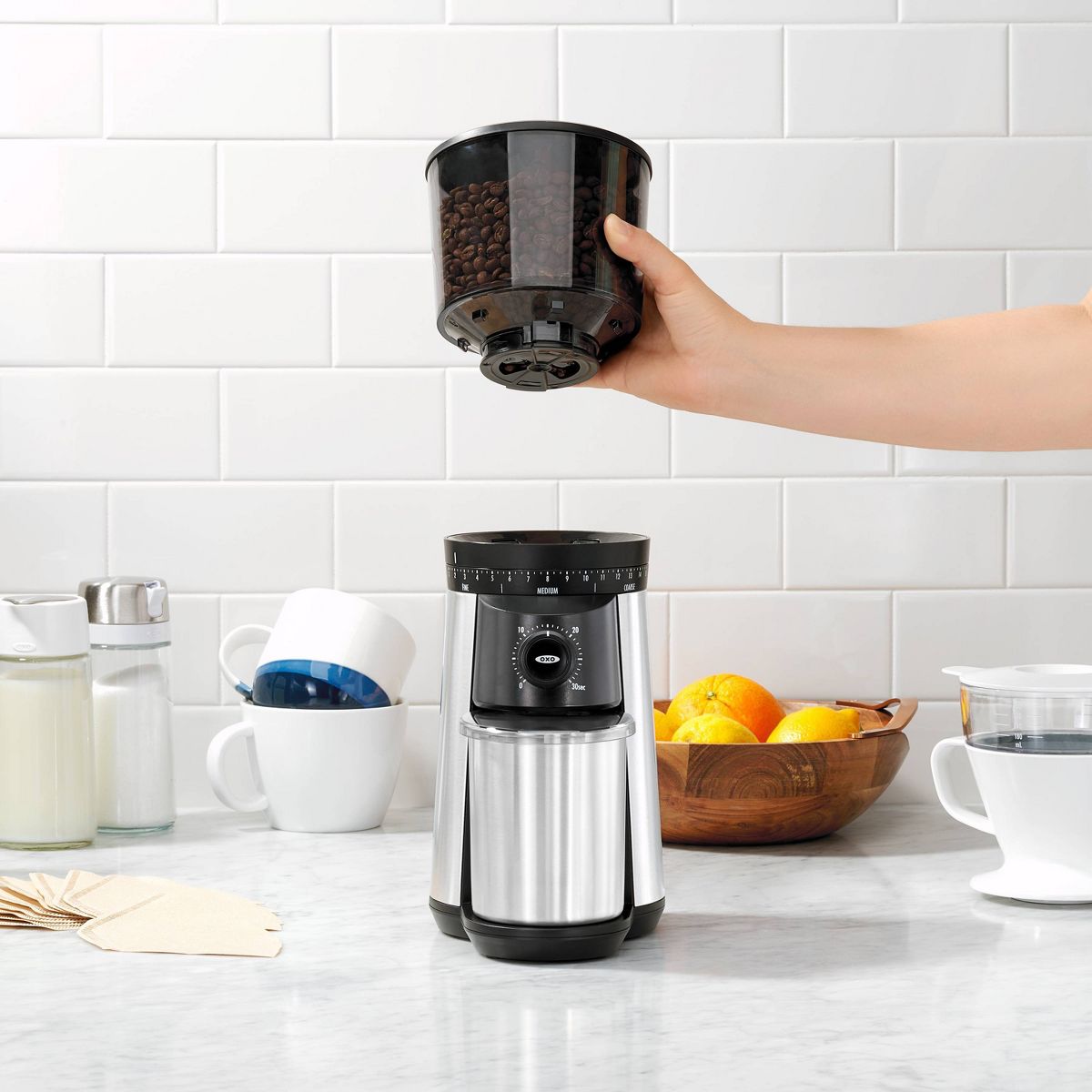 OXO Brew Conical Burr Coffee Grinder - Stainless Steel - thumbnail 4
