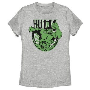 Women's Marvel St. Patrick's Day Hulk Running Shamrock T-Shirt - 1 of 4