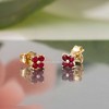 Jewelry Avalanche Womens 14K Gold 0.24ctw Ruby 4-Stone Stud Earrings - 3 of 4