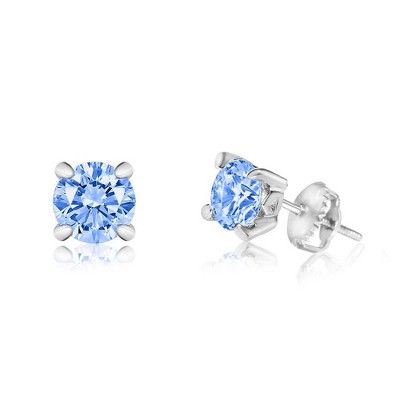 Chanteur Hypoallergenic Kids Jewelry Accessories December CZ White Gold Palladium Plating Stud Earrings Surgical Titanium Posts