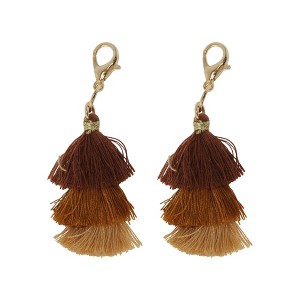 Unique Bargains Three-Layer Tassel Shoelace Charms 1 Pair - 1 of 4