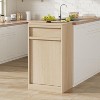 COZONY Tilt Out Trash Cabinet, Natural Wood Hidden Garbage Can Cabinet for 10/20 Gallon Bins, Pet-Proof Modern Trash Cabinet - 2 of 4